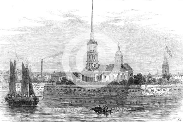 The Citadel Church, St. Petersburg, where the late Emperor's body lay in state, 1881.  Creator: Unknown.