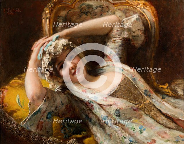 Coquette, 1885. Creator: Makovsky, Konstantin Yegorovich (1839-1915).