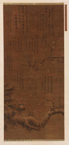 Birds and plum-blossoms in the snow, Ming dynasty, 1368-1644. Creator: Unknown.