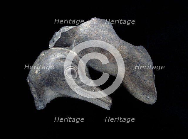 Fragment of carved dish with duck motifs, Early Dynastic Period, c2950 - c2575 BC. Artist: Unknown.