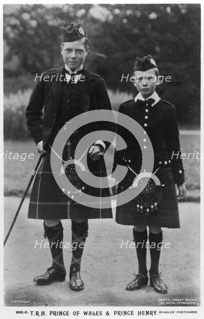 The Prince of Wales and Prince Henry, c1910(?).Artist: Ernest Brooks