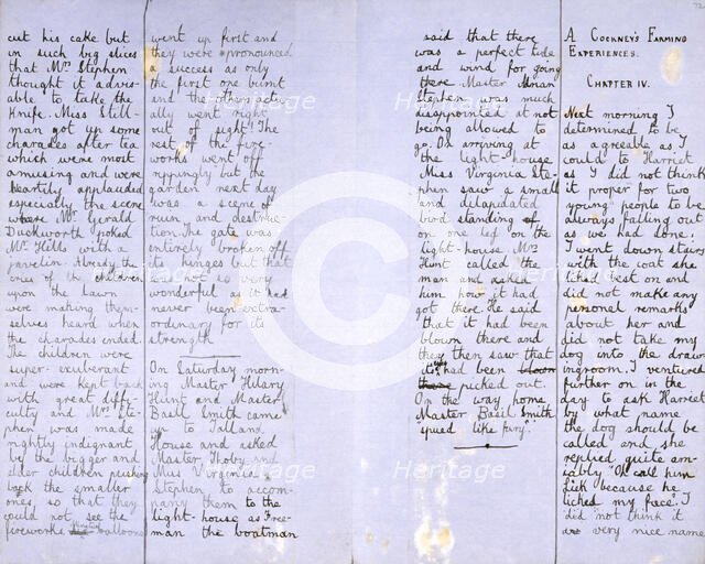 Hyde Park Gate News, family magazine of Virginia Woolf and Vanessa Bell, 1891-1892. Creator: Vanessa Bell.