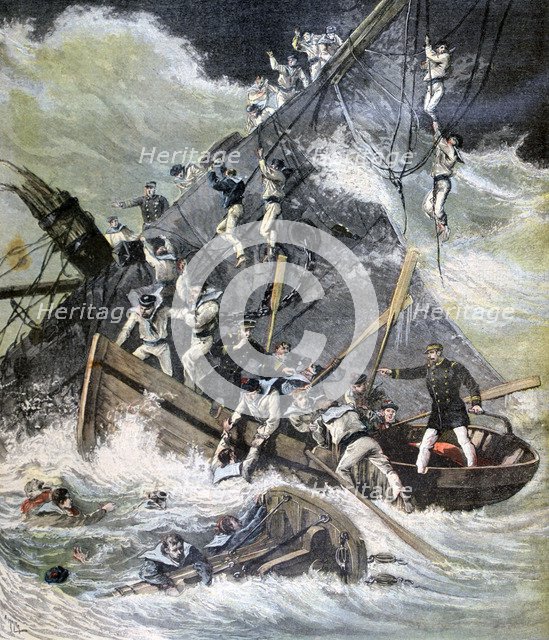 Shipwreck of the 'La Bourdonnais', Sainte Marie, Madagascar, 1893. Artist: Henri Meyer