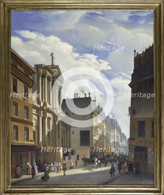 Rue Saint-Honoré and Saint-Roch church, 1840. Creator: S Mingasson de Martinazeau.