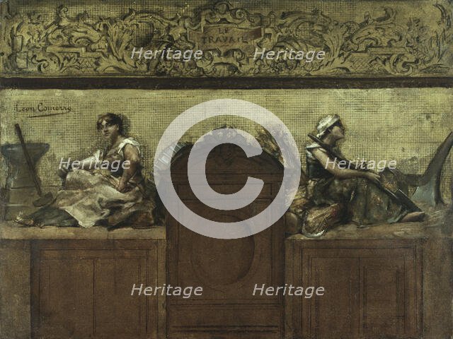 Esquisse pour la salle des mariages de la mairie du 15e arrondissement : Le travail, 1884. Creator: Leon Francois Comerre.