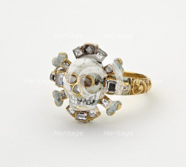 Memento mori ring, 17th century. Artist: Unknown.