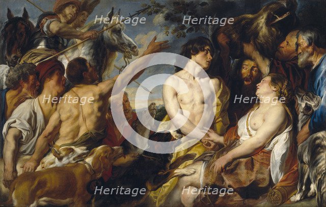 Meleager and Atalanta. Artist: Jordaens, Jacob (1593-1678)
