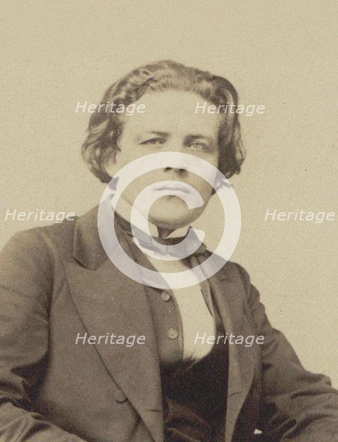 Portrait of the composer Anton Rubinstein (1829-1894), ca 1860-1870. Creator: Desmaisons, Émile (1812-1880).