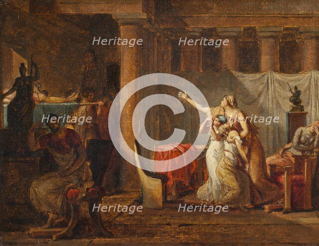 The Lictors Returning to Brutus the Bodies of his Sons. Study, late 18th-early 19th century. Creator: Jacques-Louis David.