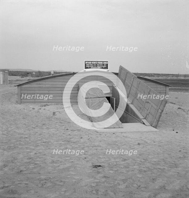 Friends church (Quaker), Dead Ox Flat, Malheur County, Oregon, 1939. Creator: Dorothea Lange.