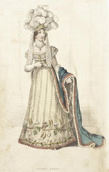 Fashion Plate (Court Dress), 1822. Creator: John Bell.