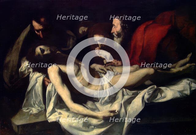The Entombment. Copy after Ribera, 1879. Creator: Hans Heyerdahl.