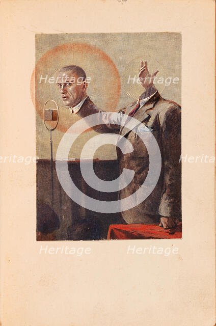 Vladimir Mayakovsky. From "For the Voice" by Vladimir Mayakovsky, 1923. Creator: Lissitzky, El (1890-1941).