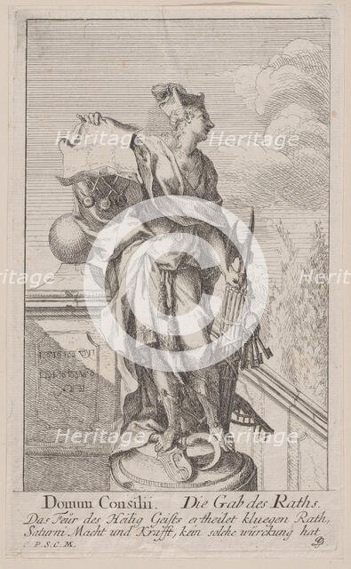 The Gift of Counsel, ca. 1710-62. Creator: Johann Georg Bergmuller.