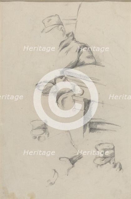 Father of the Artist [verso], c. 1865/1870. Creator: Paul Cezanne.