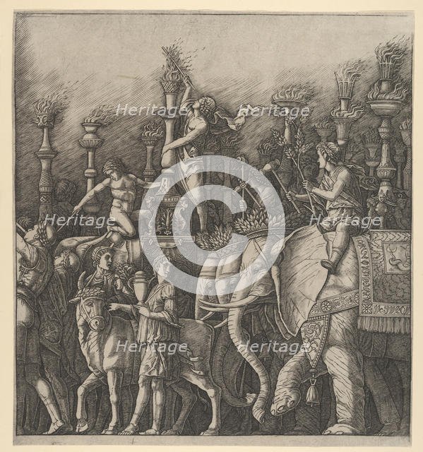 The Triumph of Caesar: the Elephants, 1470-1525. Creator: Attributed by Bartsch to Giovanni Antonio da Brescia (Italian, active ca. 1490-ca. 1525).