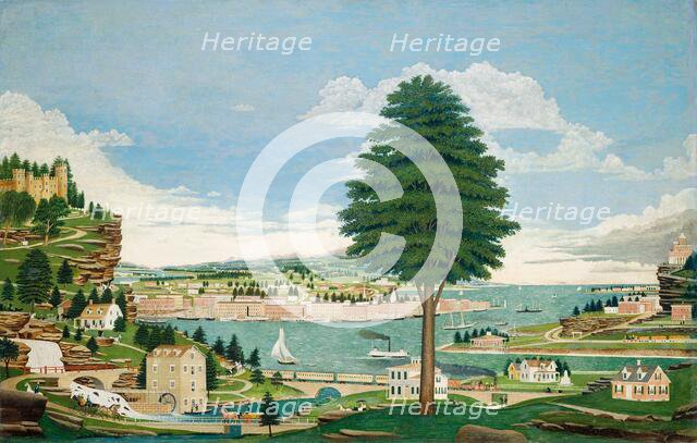 Composite Harbor Scene with Castle, c. 1875. Creator: Jurgan Frederick Huge.