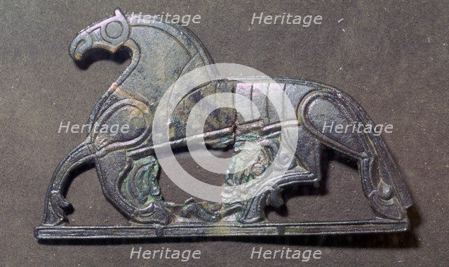 Bronze plaque of a horse, 5th-9th century.