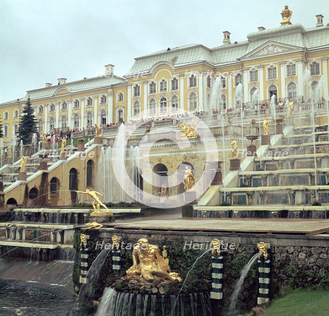 Petrodovorets Palace near St Petersburg, 19th century. Artist: Unknown