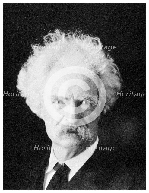 Mark Twain, American novelist, in his later years, c1890s (1955). Artist: Unknown