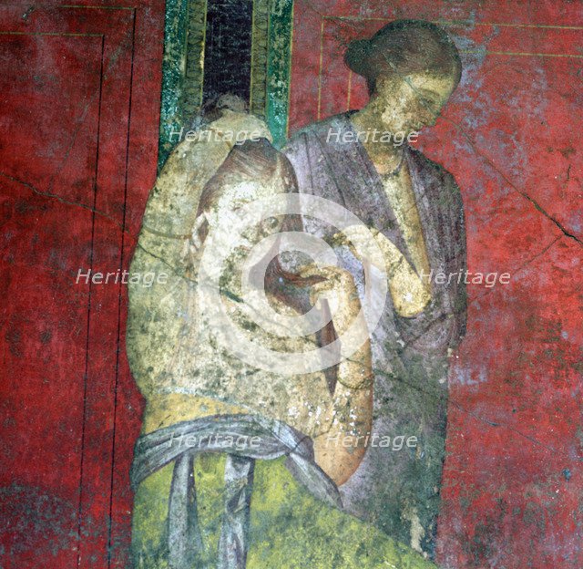 Woman Having her Hair Dressed by a Maid-Servant, 1st Century BC. Creator: Unknown.