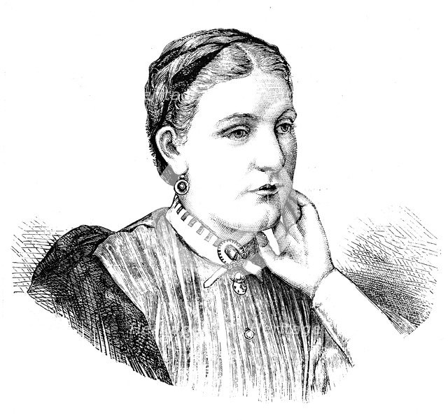 Florence Baker, wife of English explorer and anti-slavery campaigner Samuel White Baker, 1870. Artist: Unknown