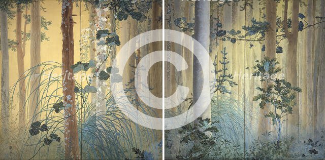 Autumn among Trees, 1907. Creator: Shimomura, Kanzan (1873-1930).