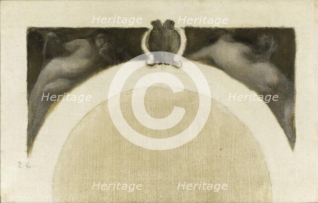 Esquisse pour le salon des Sciences de l'Hôtel de Ville de Paris : La Physique - La..., c.1889-1891. Creator: Eugene Carriere.