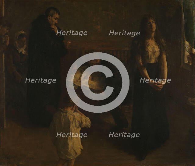 The dying child, 1881. Creator: Hans Heyerdahl.