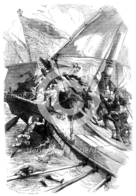 The Battle of Sluys, 24th June 1340. Artist: Unknown