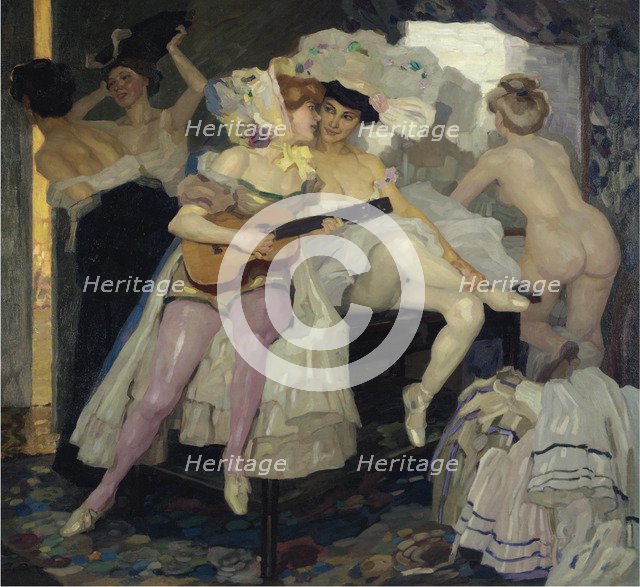 Behind the Scenes, 1905. Artist: Putz, Leo (1869-1940)