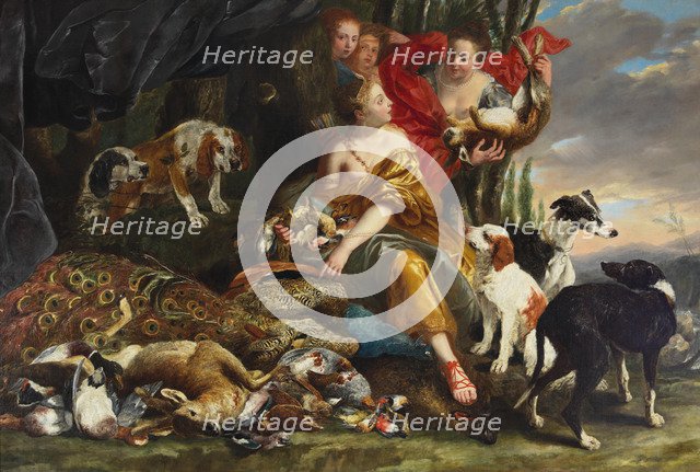 The goddess Diana receiving the kill.