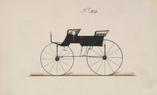 Design for 4 seat Phaeton, no top, no. 955, 1850-70. Creator: Brewster & Co.