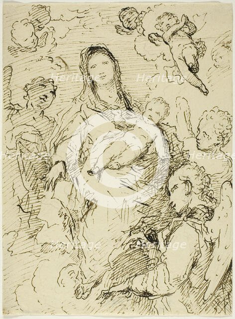 Virgin and Child with Angels, n.d. Creator: Unknown.