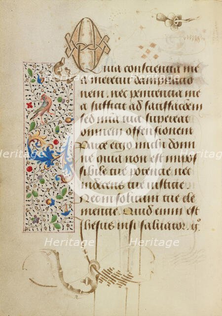 Decorated Text Page; Prayer Book of Charles the Bold, 1469. Creator: Unknown.
