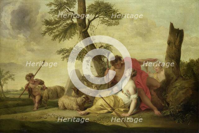 Paris and Oenone, 1737. Creator: Jacob de Wit.