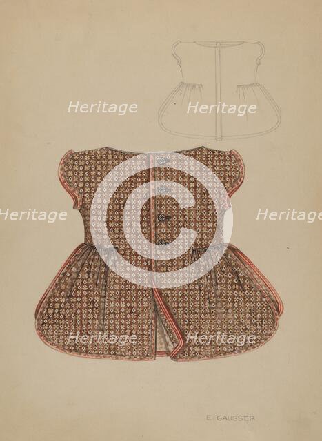 Girl's Pinafore, 1935/1942. Creator: Eleanor Gausser.