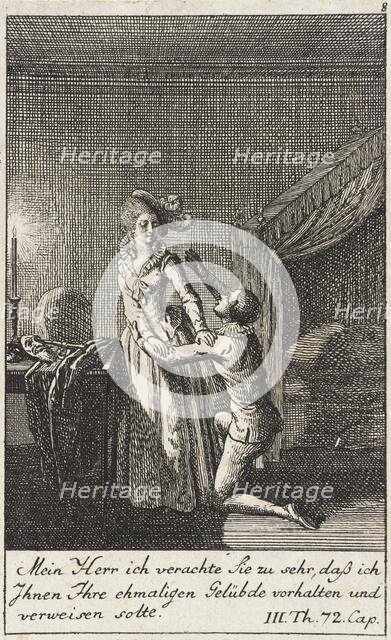 Plate 8 for Thomas Smollett's 'The Adventures of Peregrine Pickle', 1785. Creator: Daniel Nikolaus Chodowiecki.