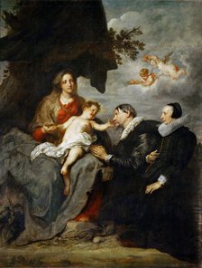 Madonna and Child adored by a married couple, 1630-1632. Creator: Dyck, Sir Anthony van (1599-1641).