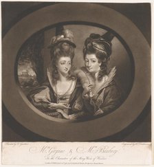 Mrs. Gwyn & Mrs. Bunbury in the Characters of The Merry Wives of Windsor, 1780.. Creator: William Dickinson.