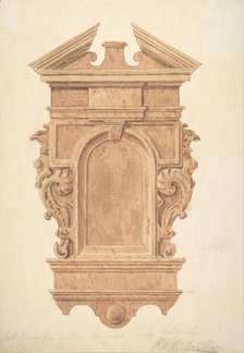 Design for Oak Carving, from the Fireplace, Jerusalem Chamber, Westminster, 1820-71. Creator: Charles James Richardson.