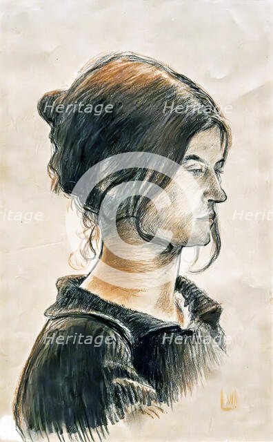 Portrait of Suzanne Valadon, 1891. Creator: Utrillo, Miquel (1862-1934).