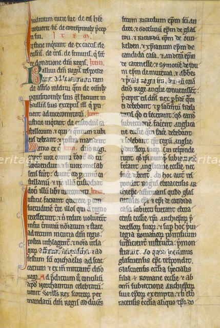 Transcript of the Assize of Northampton, 1176. Creator: Roger of Hoveden.