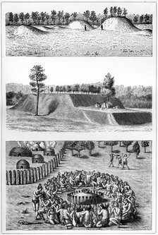 Native American archaeological sites, USA, 1901. Artist: Unknown