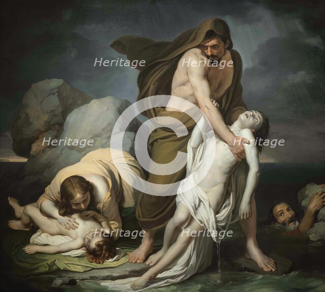 The flood, 1850. Creator: Coghetti, Francesco (1801-1875).