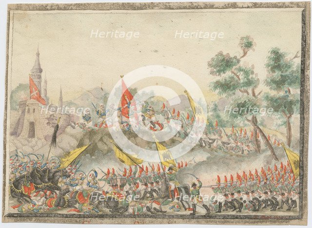 Russian army captured Izmail fortress in 1790, 1829. Artist: Anonymous  