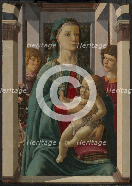 Virgin and Child with Two Angels, 1465/75. Creator: Francesco Botticini.