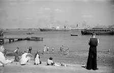 People on the beach at Gravesend, Kent, c1945-c1965. Artist: SW Rawlings