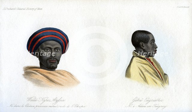 Abyssinian portraits, 1848. Artist: Unknown