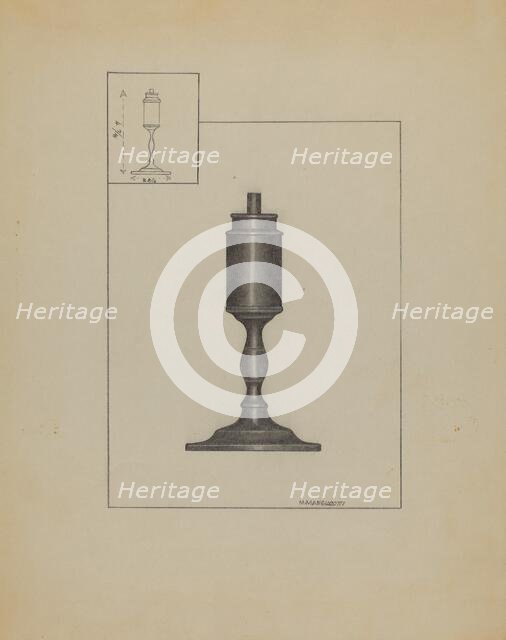 Lamp, c. 1936. Creator: Matthew Mangiacotti.